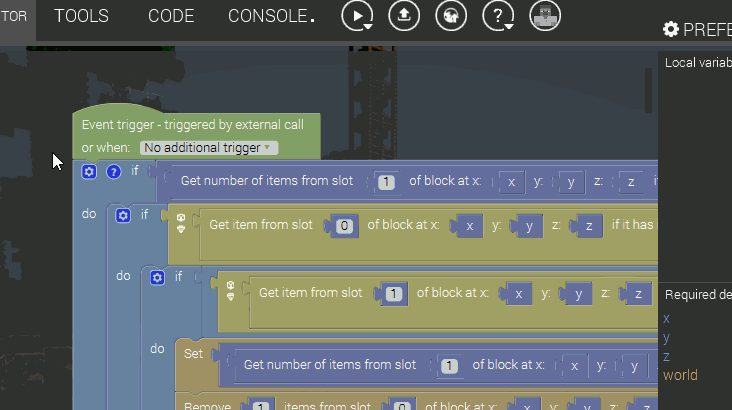 Support for comments in the procedure editor