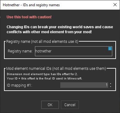 Regsitry name and ID editor