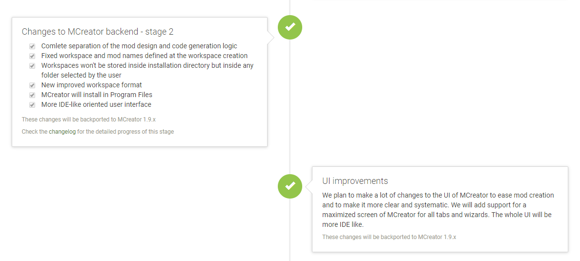 MCreator 2 - stages 2 and 3 are complete